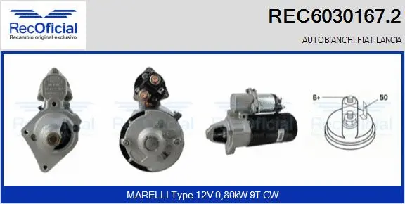 Démarreur RECOFICIAL REC6030167.2