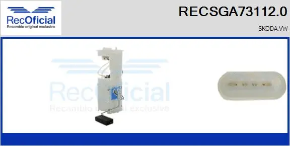 unité d'alimentation de carburant RECOFICIAL RECSGA73112.0