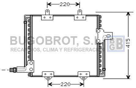Condenseur, climatisation BUGOBROT 62-RT5181