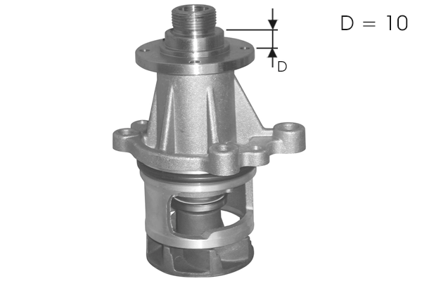 Pompe à eau, refroidissement du moteur TECDRIVE TPAE0124