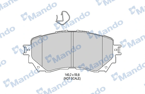 Kit de plaquettes de frein, frein à disque MANDO MBF015646