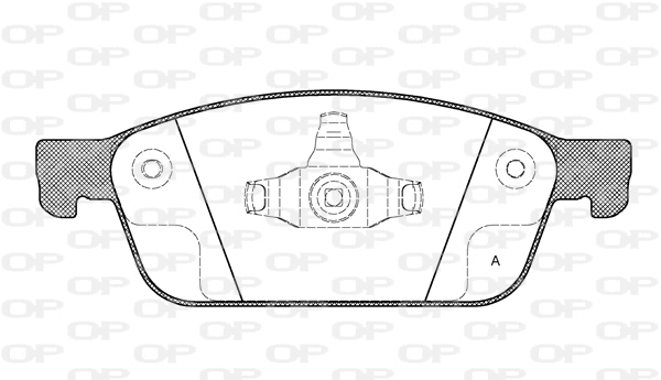 Kit de plaquettes de frein, frein à disque OPEN PARTS BPA1510.10