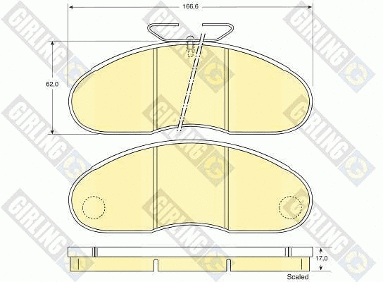 Kit de plaquettes de frein, frein à disque GIRLING 6109483