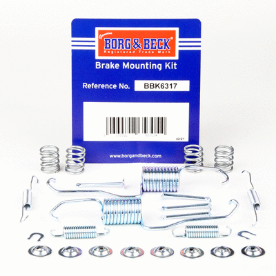 Kit d'accessoires, mâchoire de frein BORG & BECK BBK6317