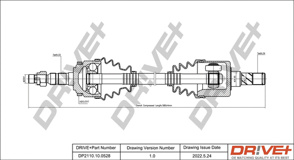 Arbre de transmission Dr!ve+ DP2110.10.0528