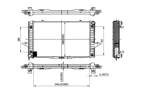 Radiateur, refroidissement du moteur ORDONEZ 2066048