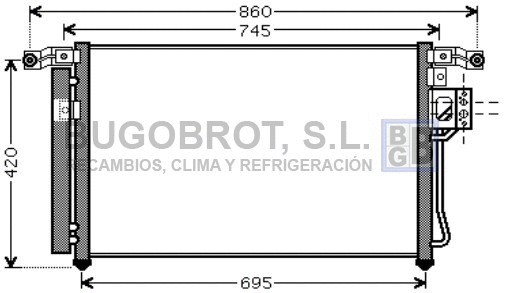 Condenseur, climatisation BUGOBROT 62-HY5176