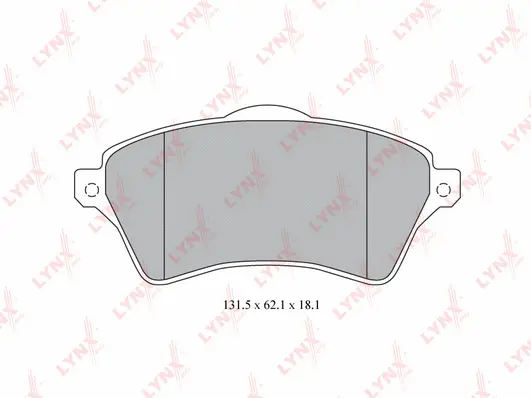 Kit de plaquettes de frein, frein à disque LYNXAUTO BD-5005