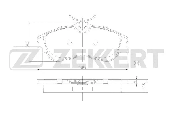 Kit de plaquettes de frein, frein à disque ZEKKERT BS-2892