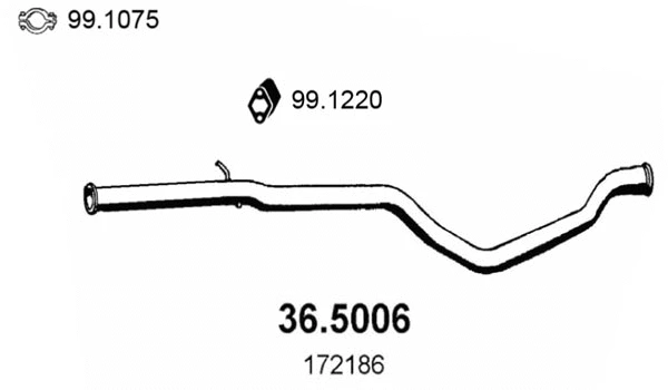 Tuyau d'échappement ASSO 36.5006