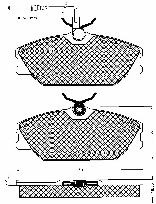 Kit de plaquettes de frein, frein à disque BSF 10191