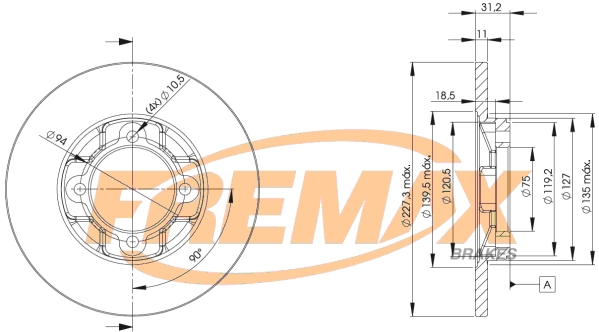 Disque de frein FREMAX BD-3251