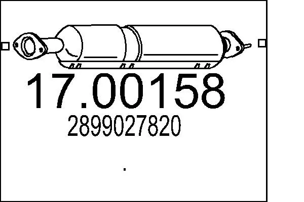 Filtre à particules / à suie, échappement MTS 17.00158