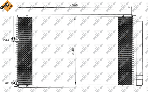 Condenseur, climatisation NRF 35601