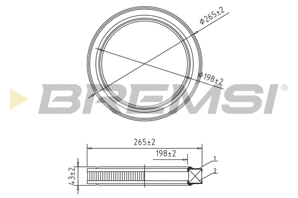 Filtre à air BREMSI FA2079