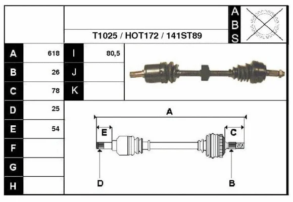 Arbre de transmission Technika 87141