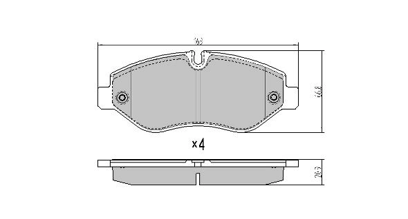 Kit de plaquettes de frein, frein à disque FREMAX FBP-1715