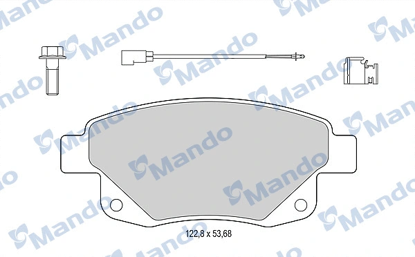Kit de plaquettes de frein, frein à disque MANDO MBF015035