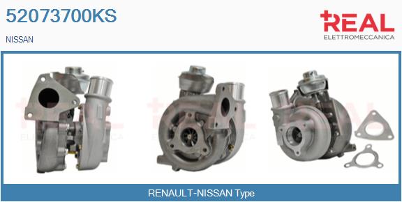 Turbocompresseur, suralimentation REAL 52073700KS