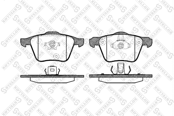 Kit de plaquettes de frein, frein à disque STELLOX 1054 000-SX