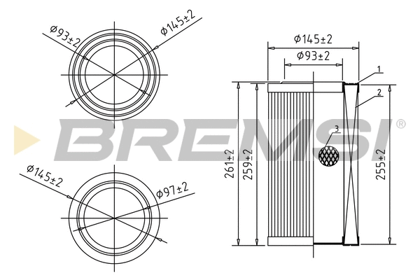 Filtre à air BREMSI FA0584