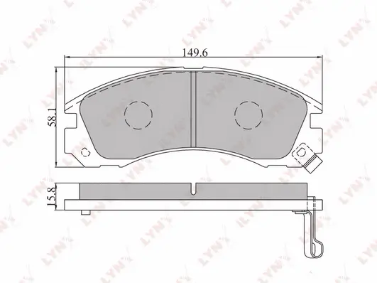 Kit de plaquettes de frein, frein à disque LYNXAUTO BD-5501