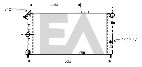Radiateur, refroidissement du moteur EACLIMA 31R54162