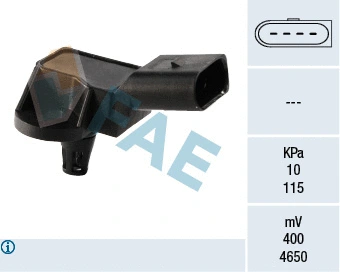 Capteur, pression de suralimentation FAE 15043