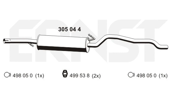Silencieux central ERNST 305044