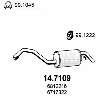 Silencieux arrière ASSO 14.7109