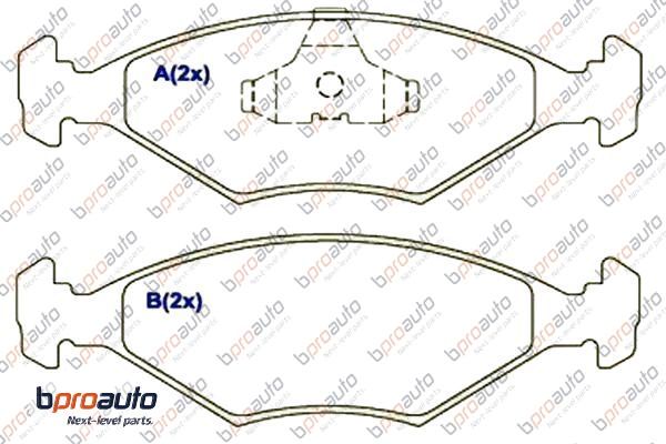 Kit de plaquettes de frein, frein à disque BPROAUTO 1BP30867AA