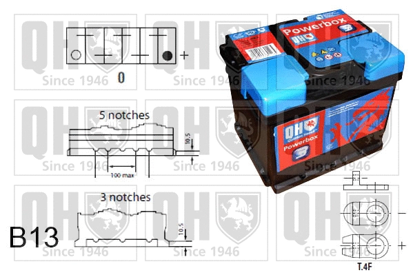 Batterie de démarrage QUINTON HAZELL QBT0853
