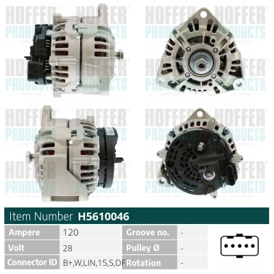 Alternateur HOFFER H5610046