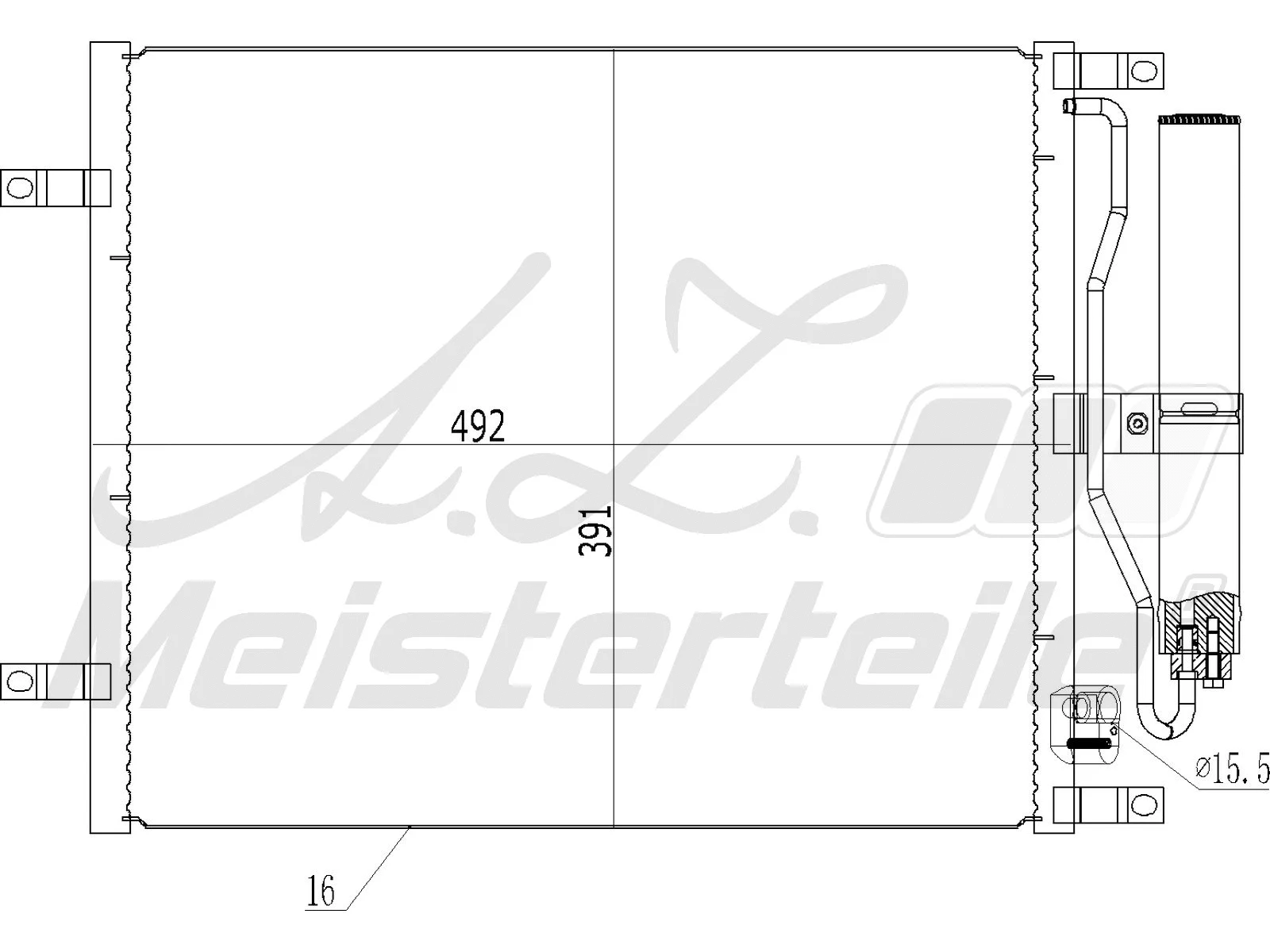 Condenseur, climatisation A.Z. Meisterteile AZMT-45-030-1397