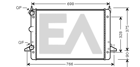 Radiateur, refroidissement du moteur EACLIMA 31R22127
