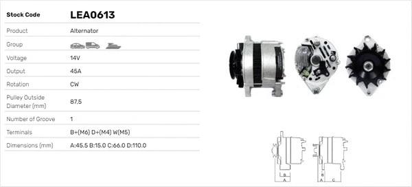 Alternateur LUSA LEA0613