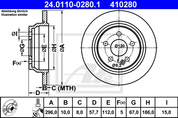 Disque de frein ATE-APAC 24.0110-0280.1