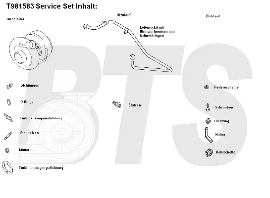 Turbocompresseur, suralimentation BTS Turbo T981583