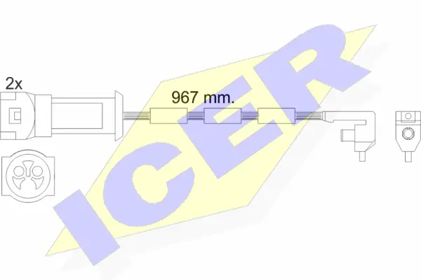 Contact d'avertissement, usure des plaquettes de frein ICER 610069 E C