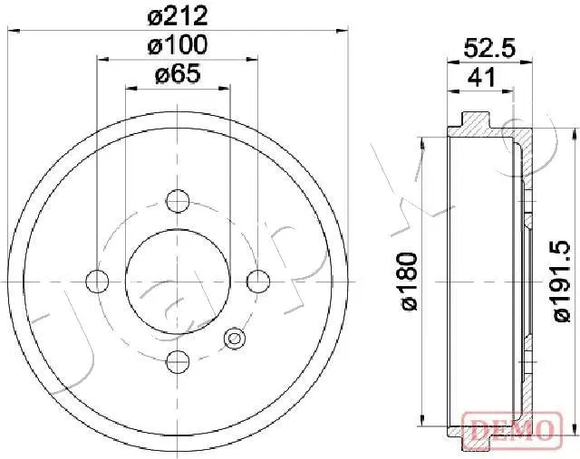 Tambour de frein JAPKO 560912C