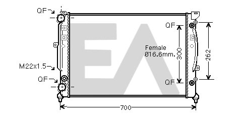 Radiateur, refroidissement du moteur EACLIMA 31R02086