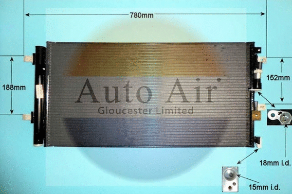 Condenseur, climatisation AUTO AIR GLOUCESTER 16-9995