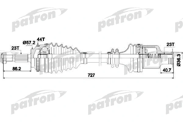 Arbre de transmission PATRON PDS0361