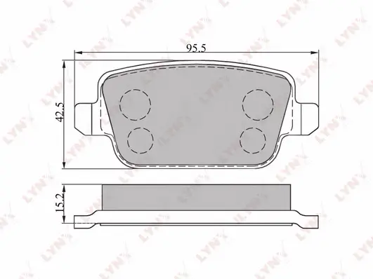 Kit de plaquettes de frein, frein à disque LYNXAUTO BD-3005