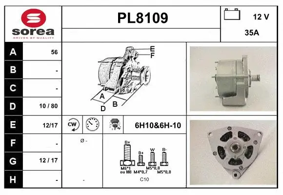 Alternateur SNRA PL8109