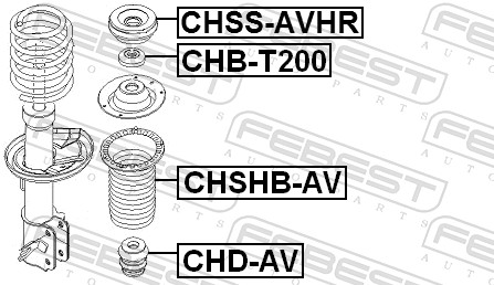 Coupelle de suspension FEBEST CHSS-AVHR