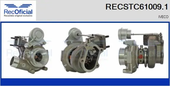 Turbocompresseur, suralimentation RECOFICIAL RECSTC61009.1