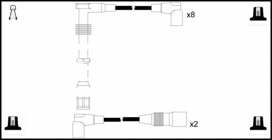 Kit de câbles d'allumage LEMARK HOES823