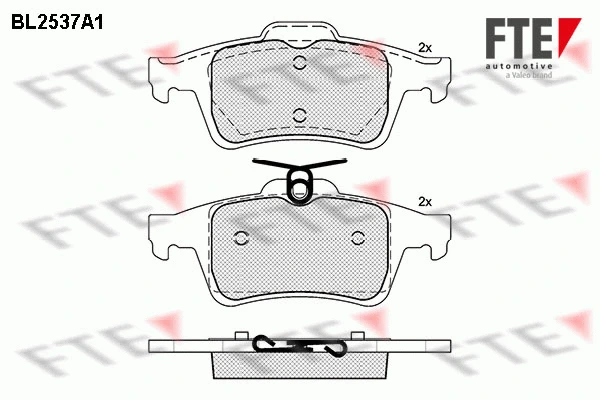 Kit de plaquettes de frein, frein à disque FTE 9010789
