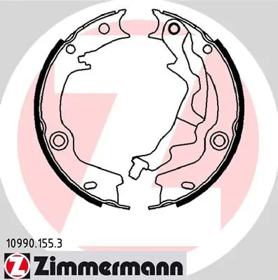 Jeu de mâchoires de frein, frein de stationnement ZIMMERMANN 10990.155.3